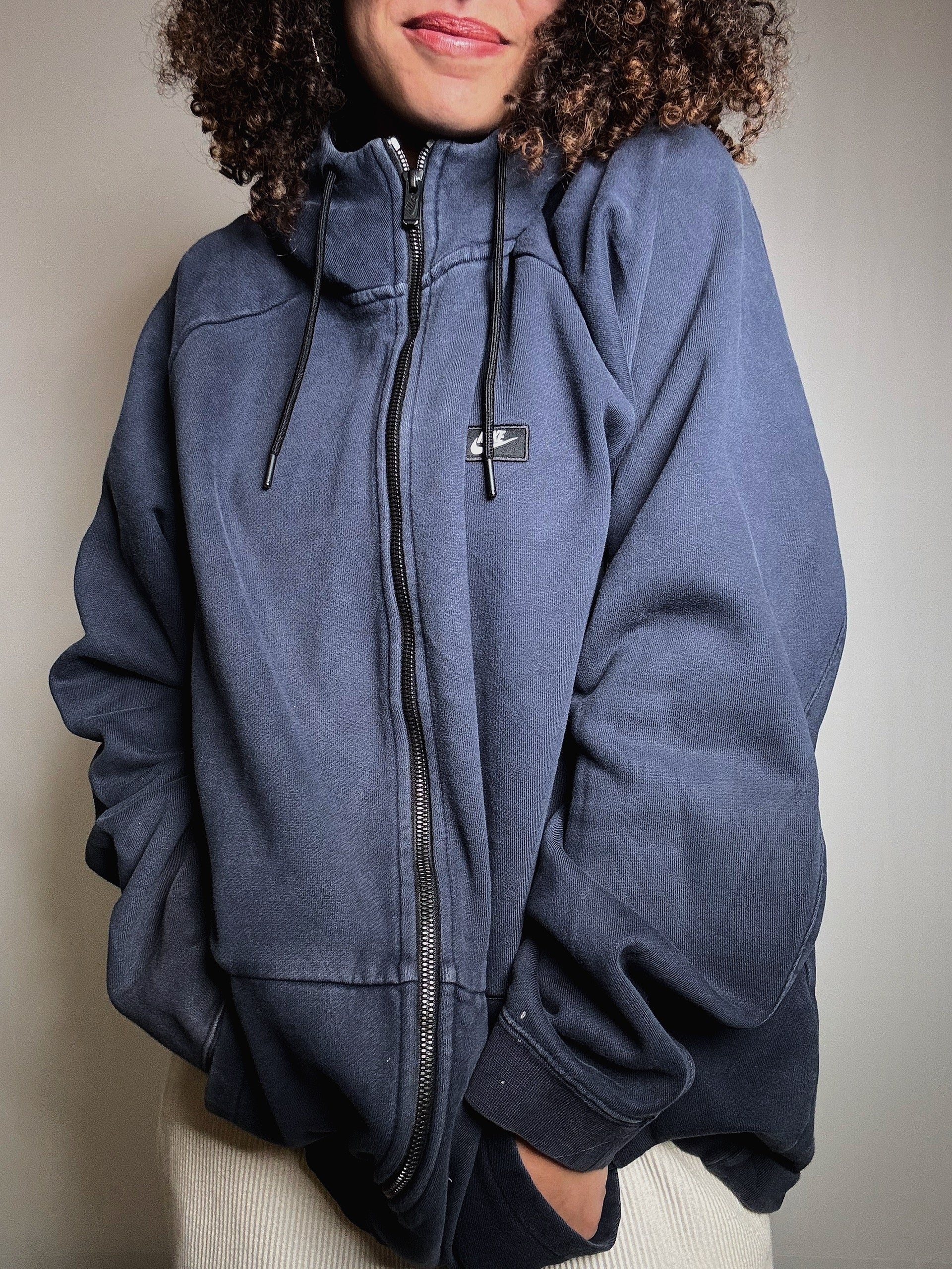 Vintage Nike XXL navy zip-up jacket