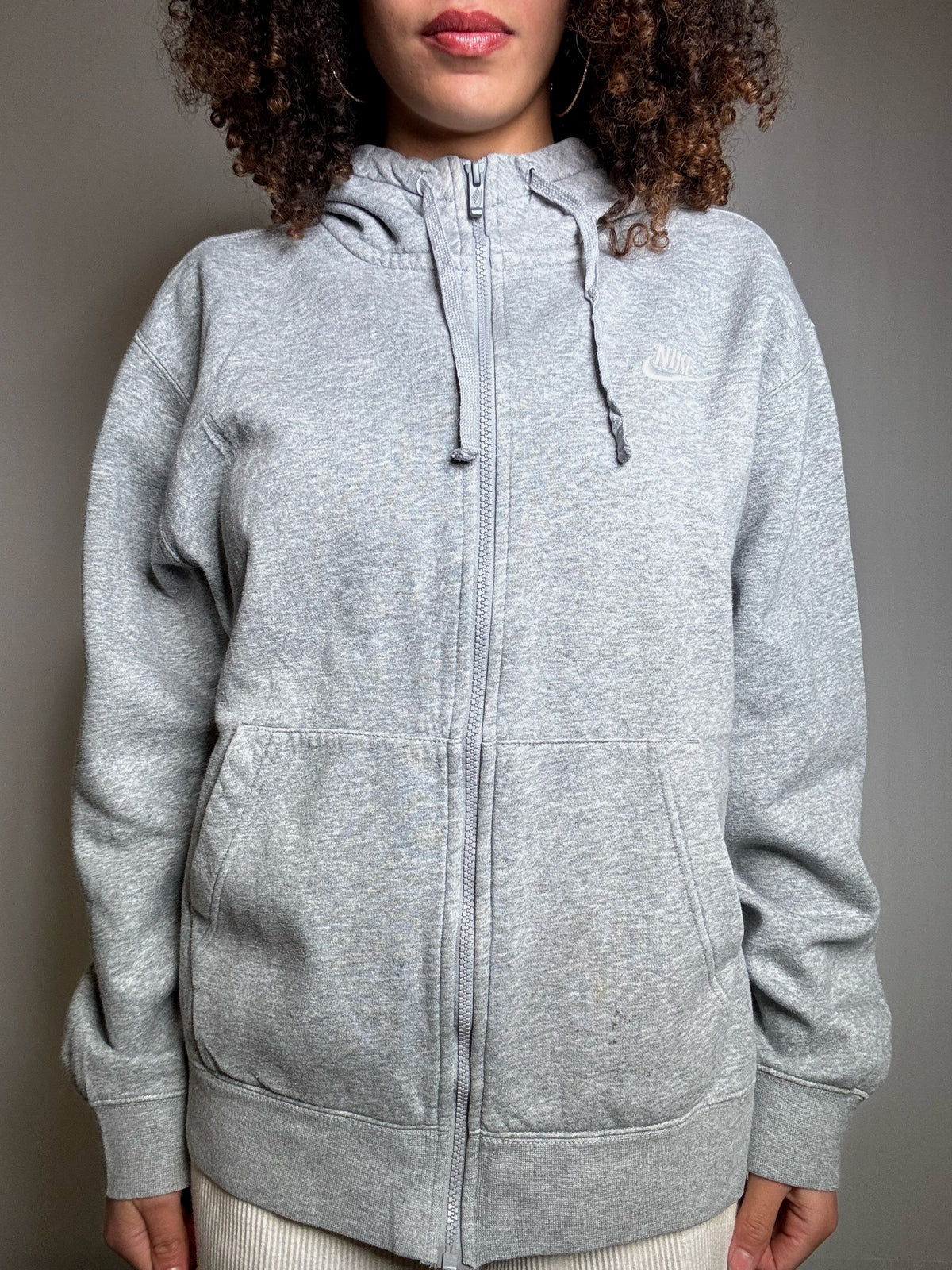 Nike gray zipped vintage jacket M