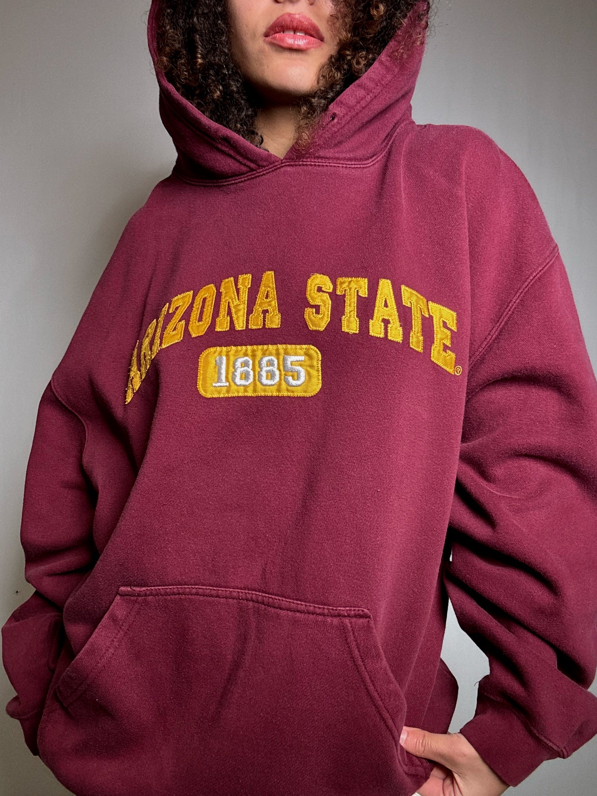 Sweat à capuche bordeaux XL vintage