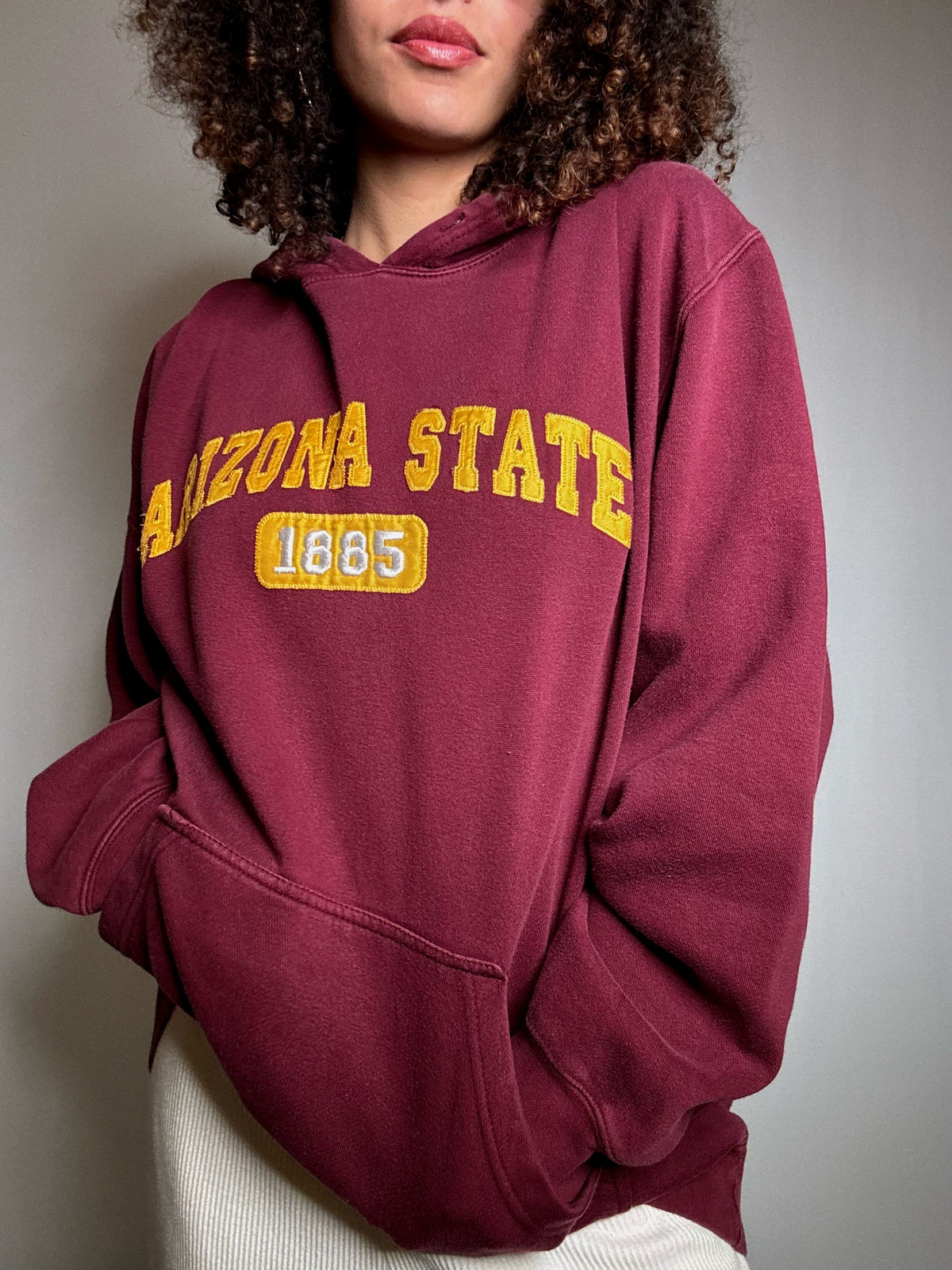 Sweat à capuche bordeaux XL vintage