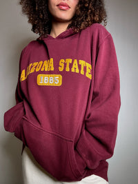 Sweat à capuche bordeaux XL vintage