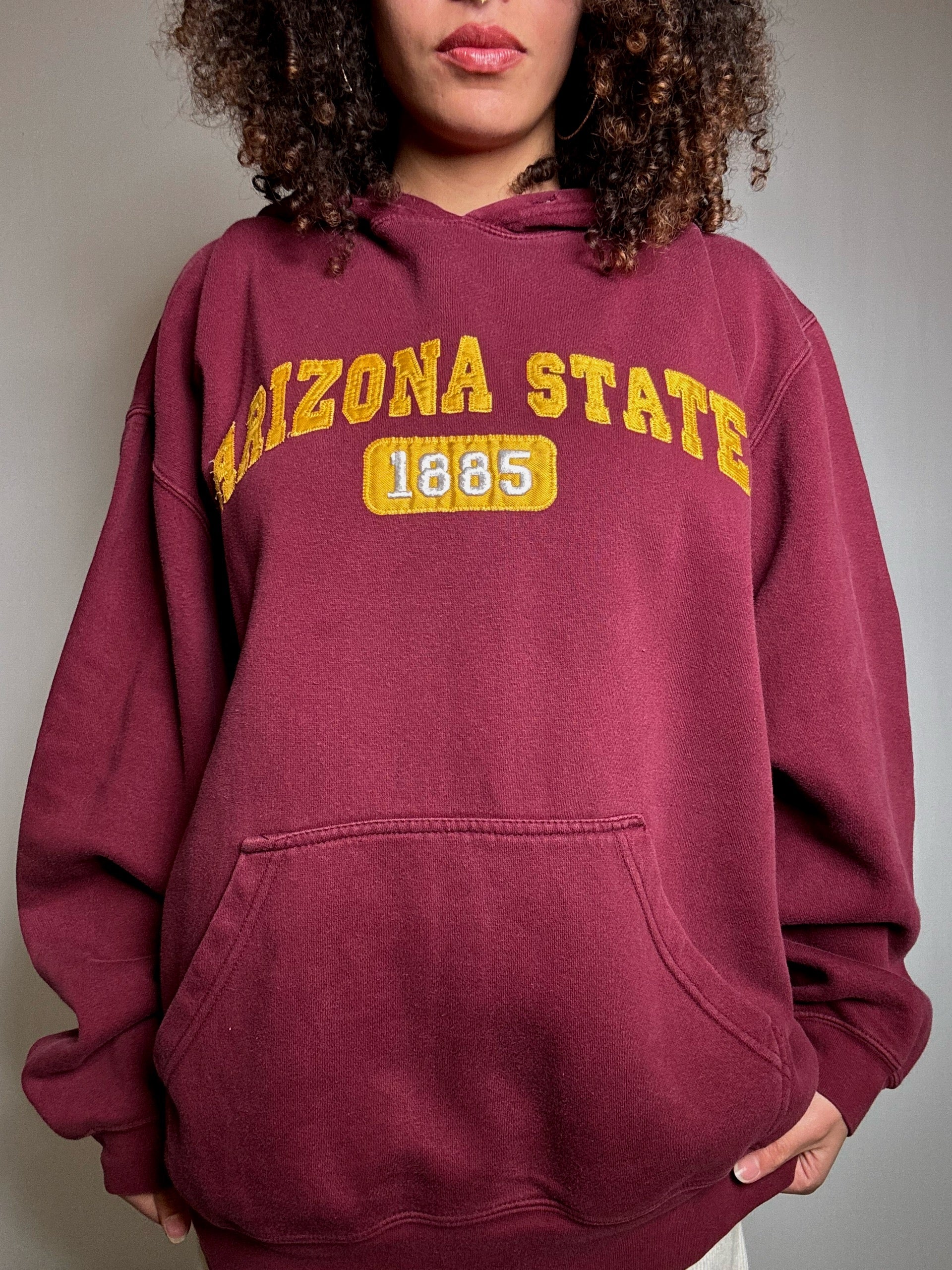 Sweat à capuche bordeaux XL vintage