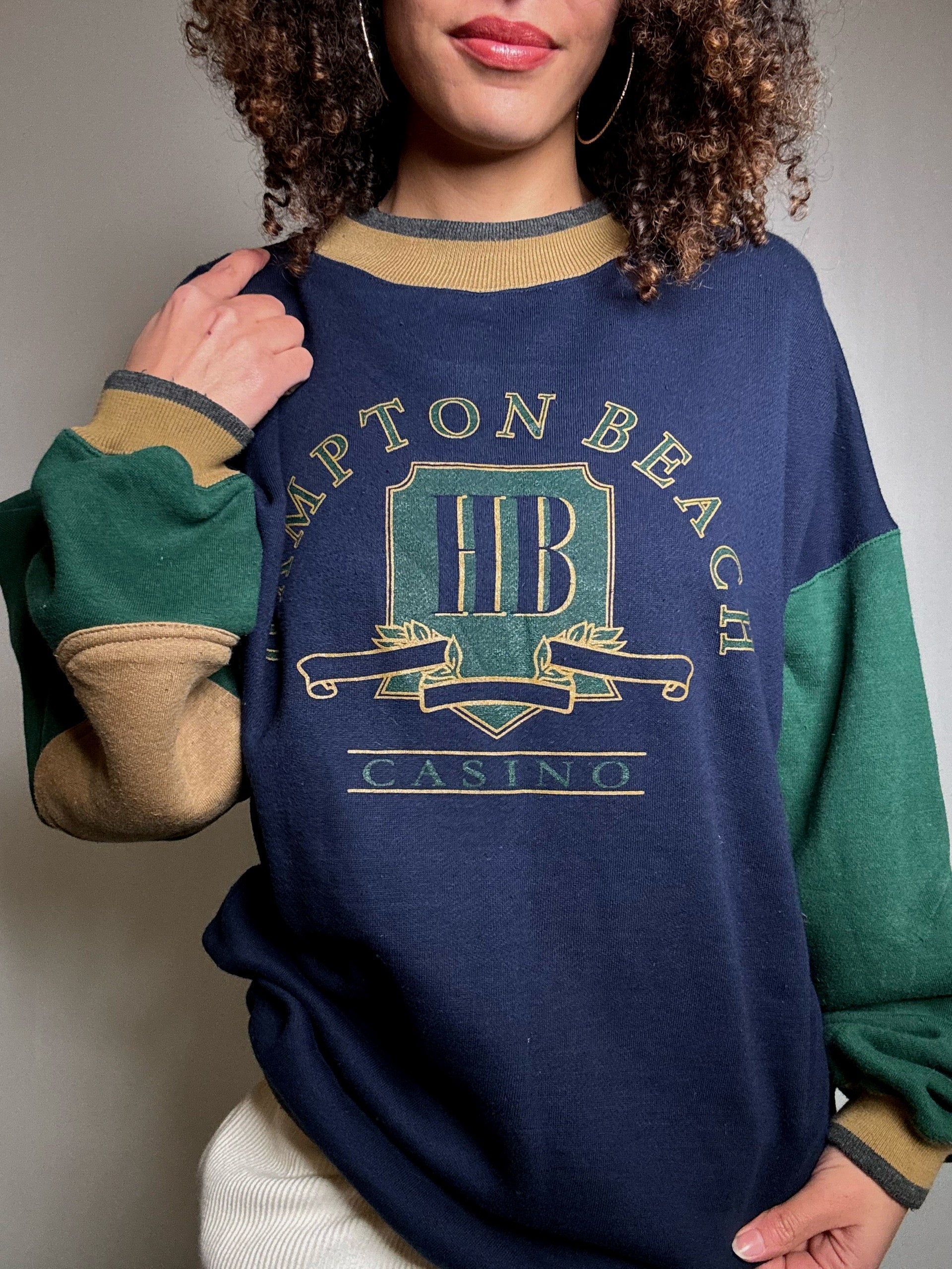 Sweat tricolore L vintage