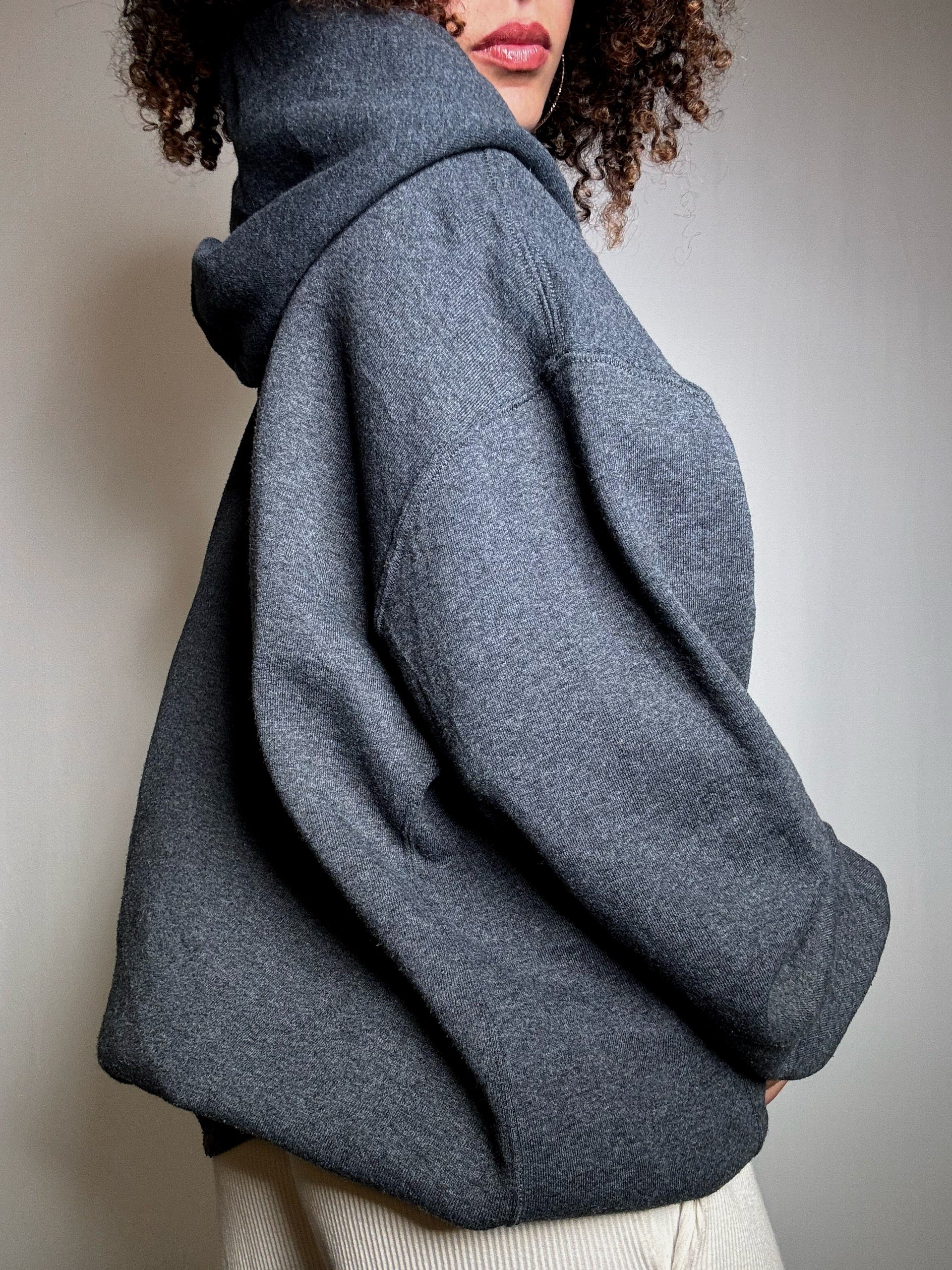 Sweat à capuche gris DAL XL vintage