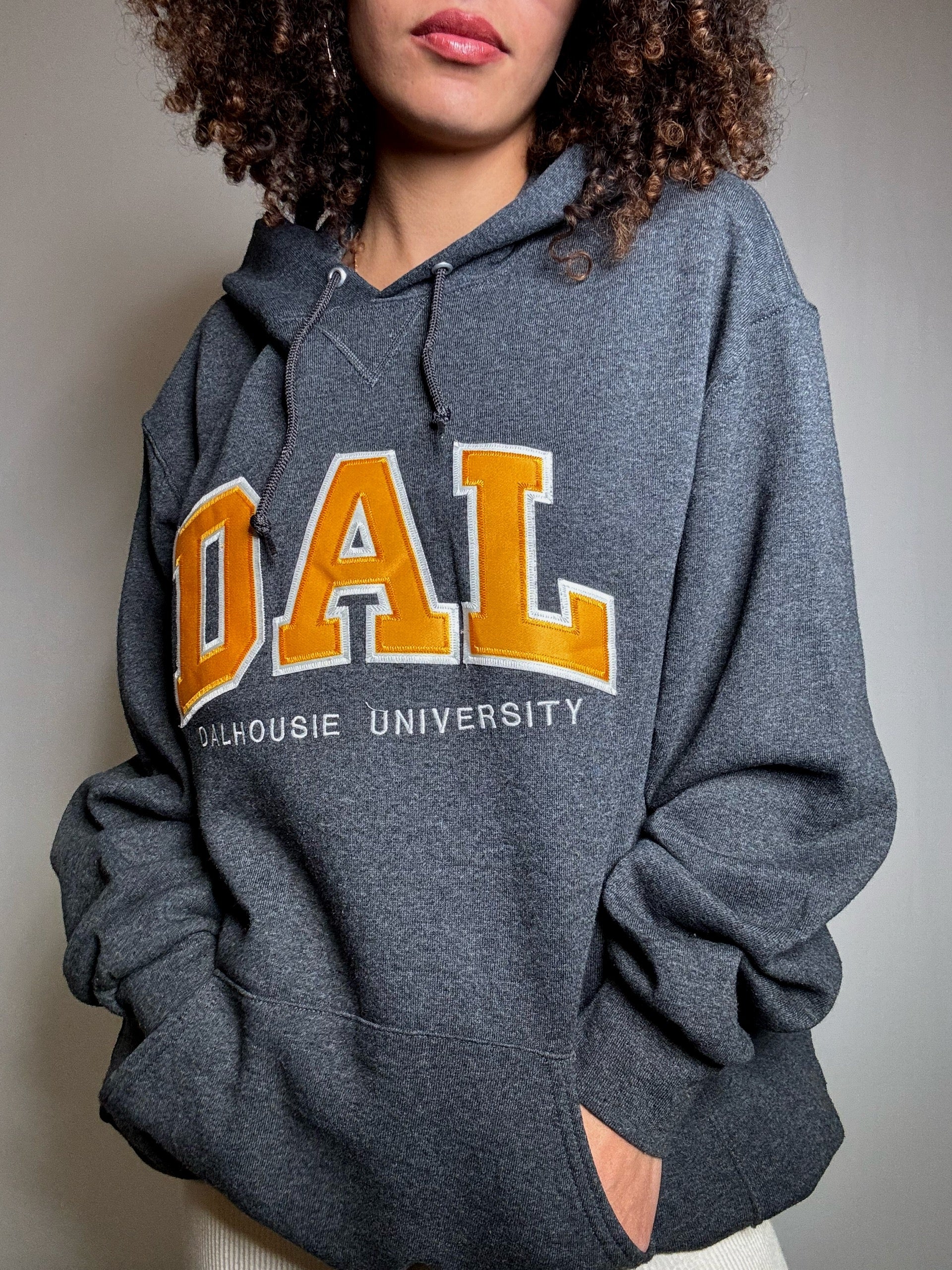 Sweat à capuche gris DAL XL vintage