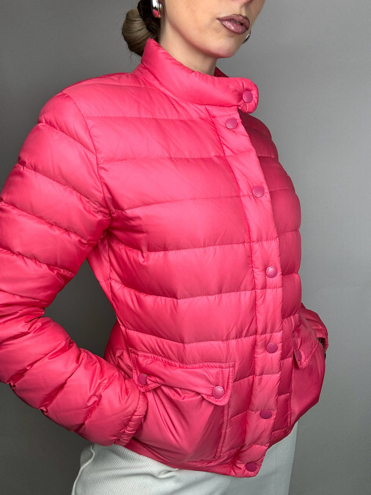 GANT M Vintage rosa feine bauschige Daunenjacke