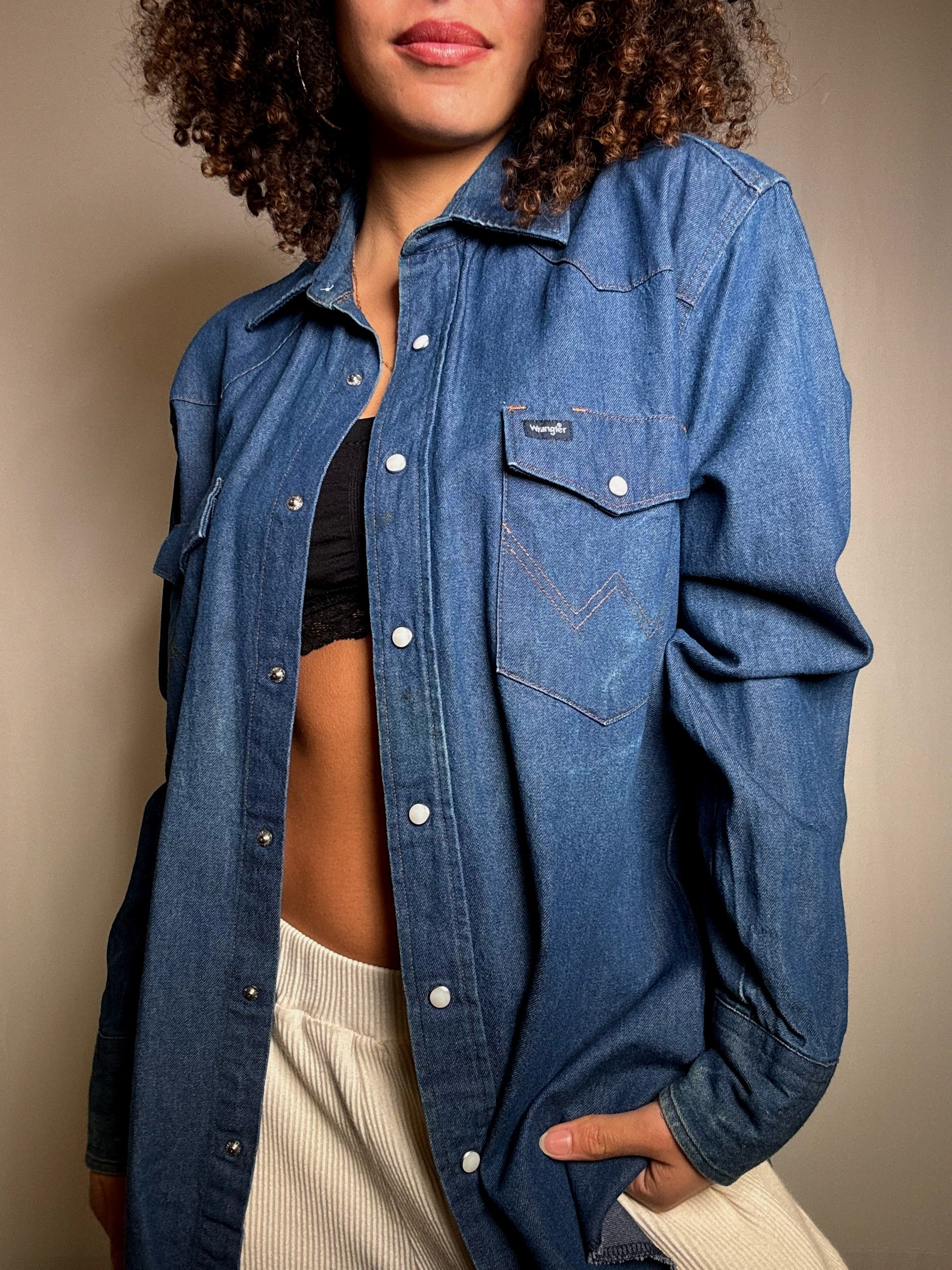 Chemise en denim Wrangler L/XL vintage