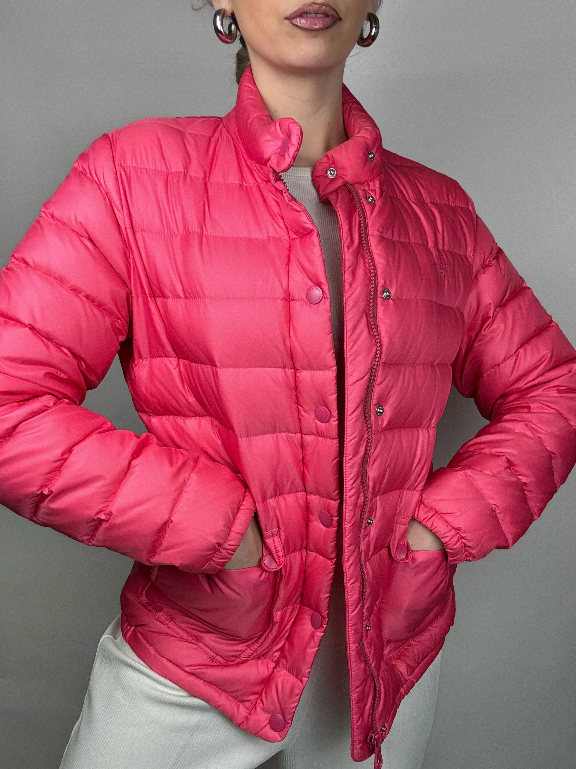GANT M Vintage rosa feine bauschige Daunenjacke
