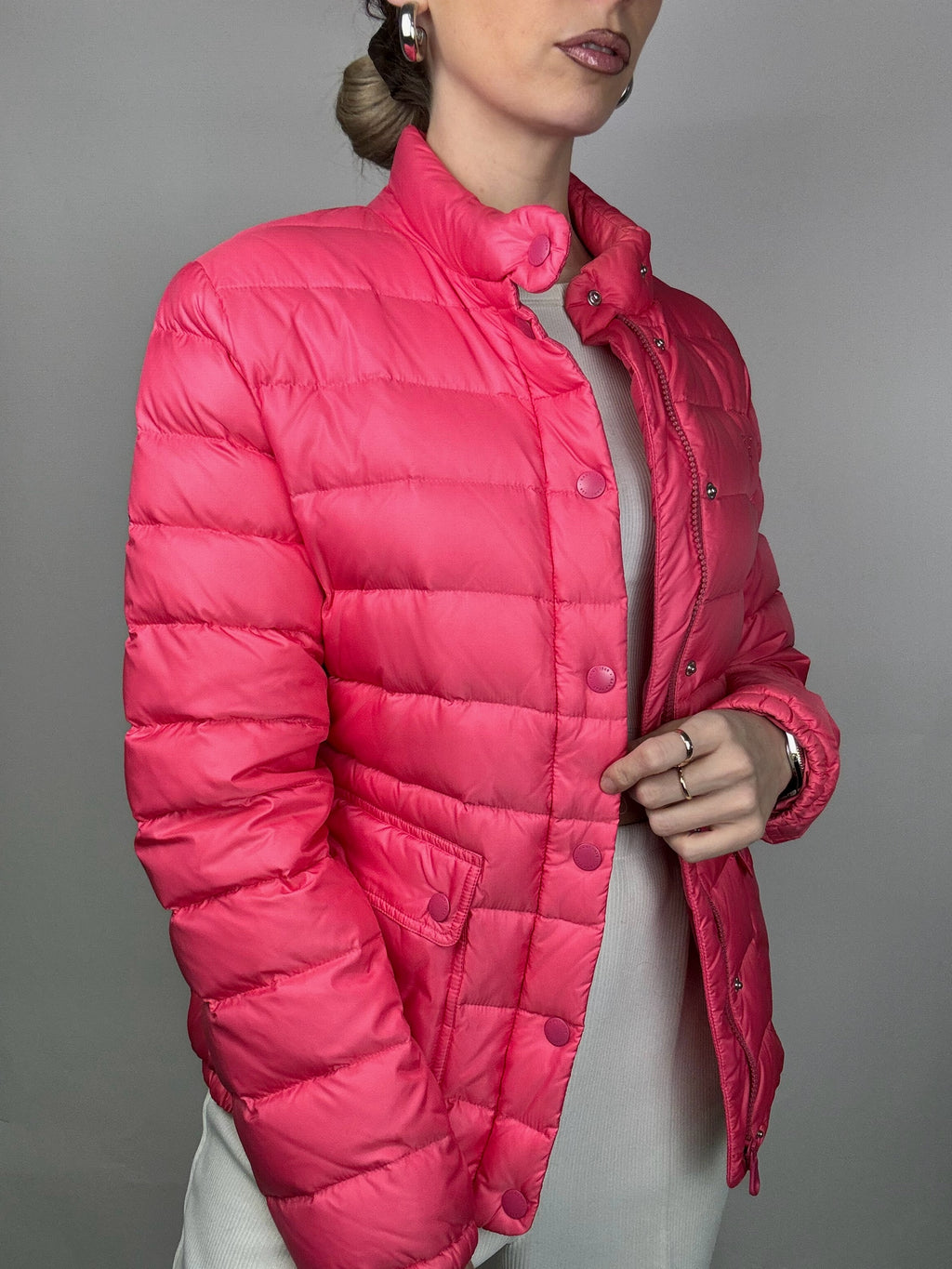 GANT M Vintage rosa feine bauschige Daunenjacke