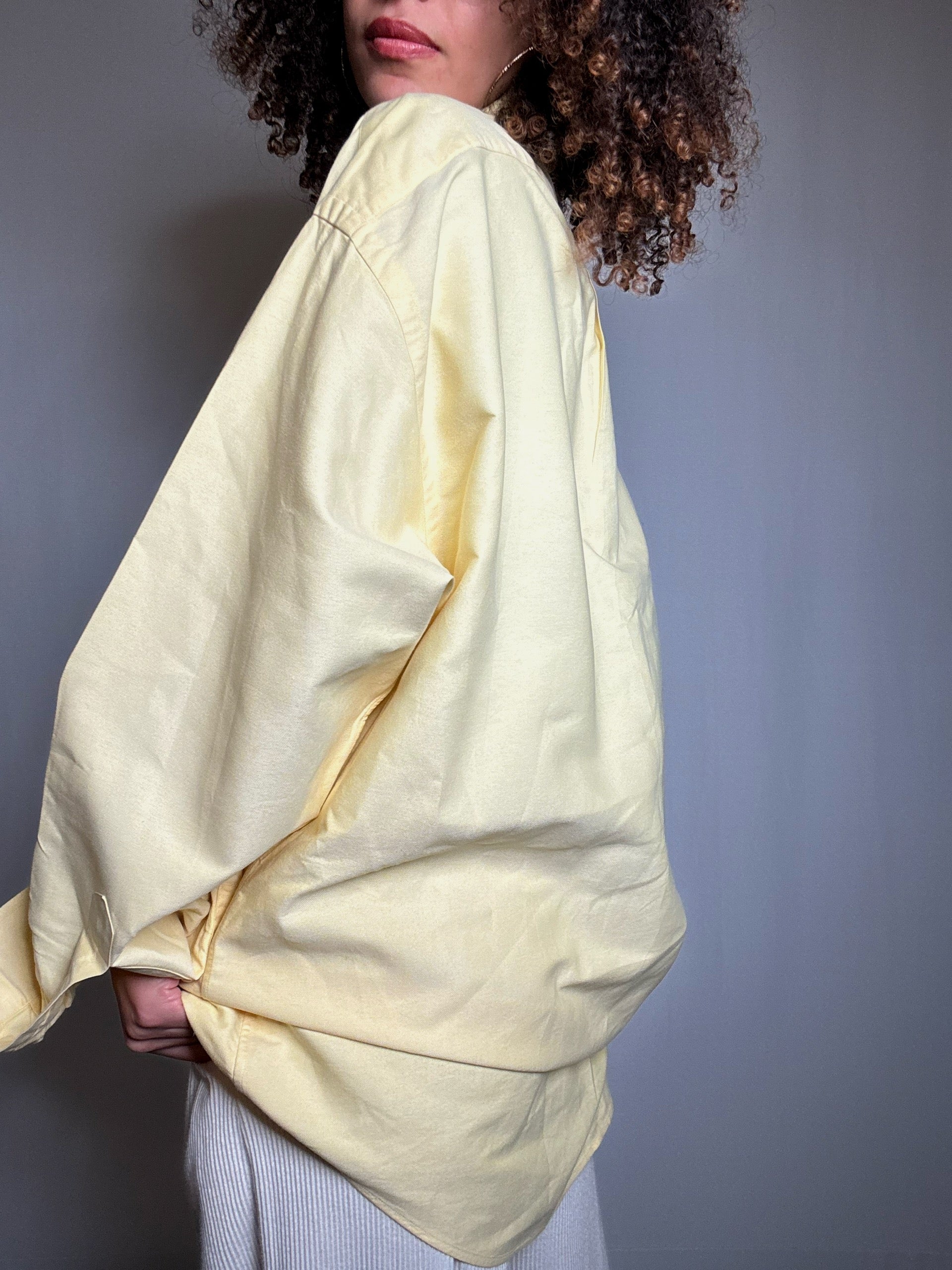 Chemise oxford jaune Ralph Lauren XL vintage