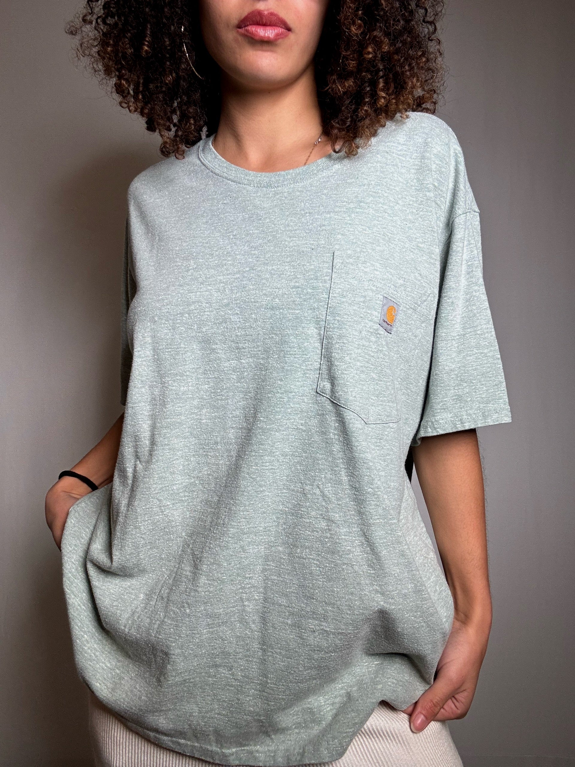 Tee shirt vert d'eau Carhartt XL vintage