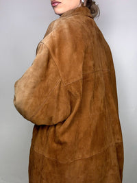 Vintage XL Braune 3-in-1 Wildlederjacke