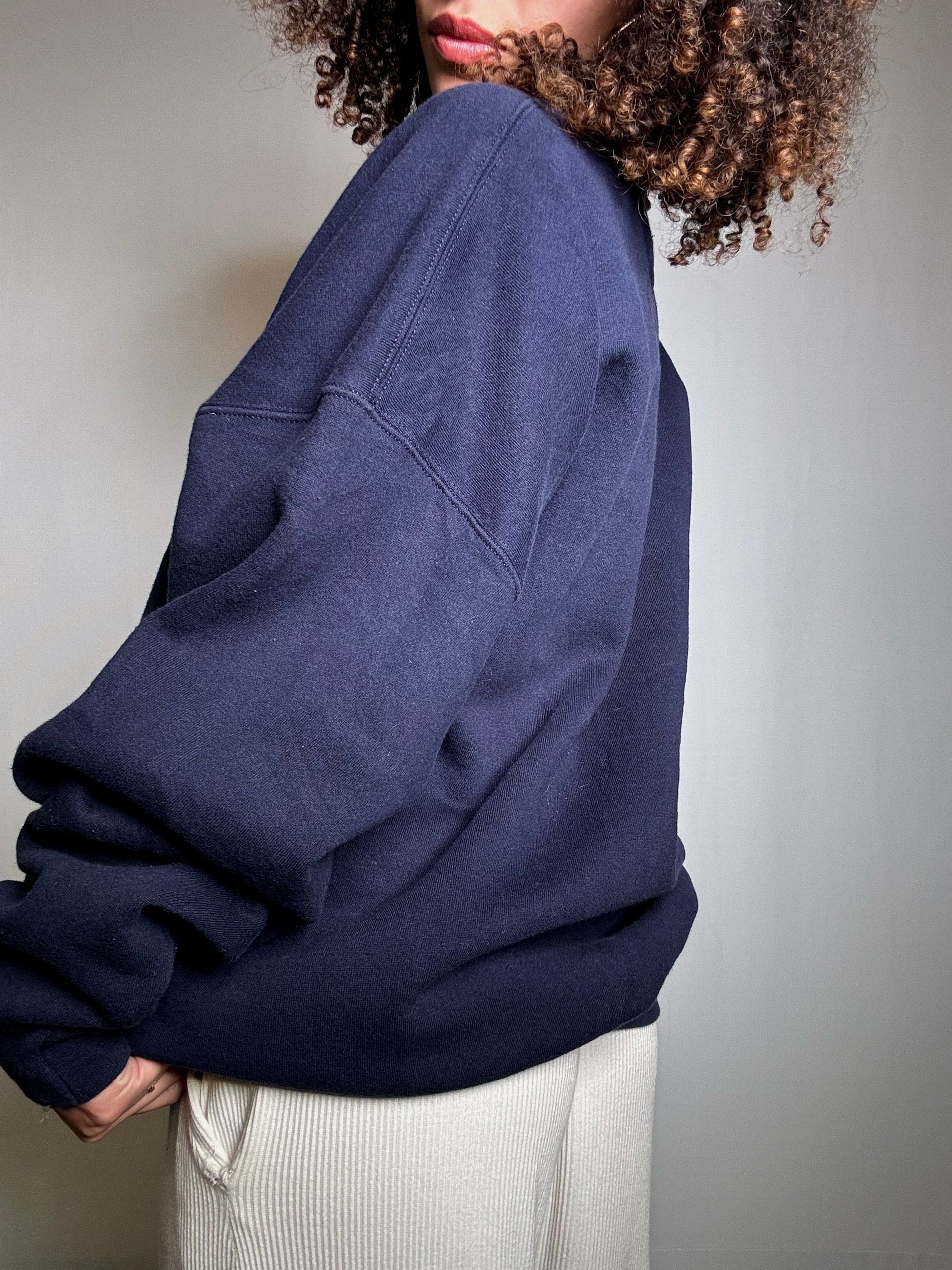 Sweat imprimé marine XL vintage