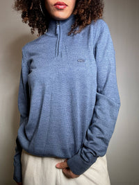 Pull camioneur bleu Lacoste S vintage