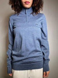 Pull camioneur bleu Lacoste S vintage