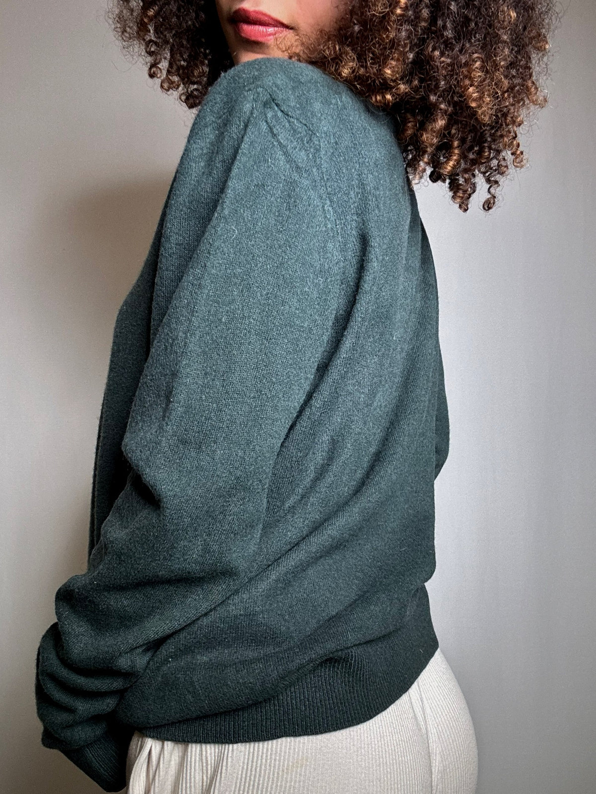 Pull vert Lacoste M vintage