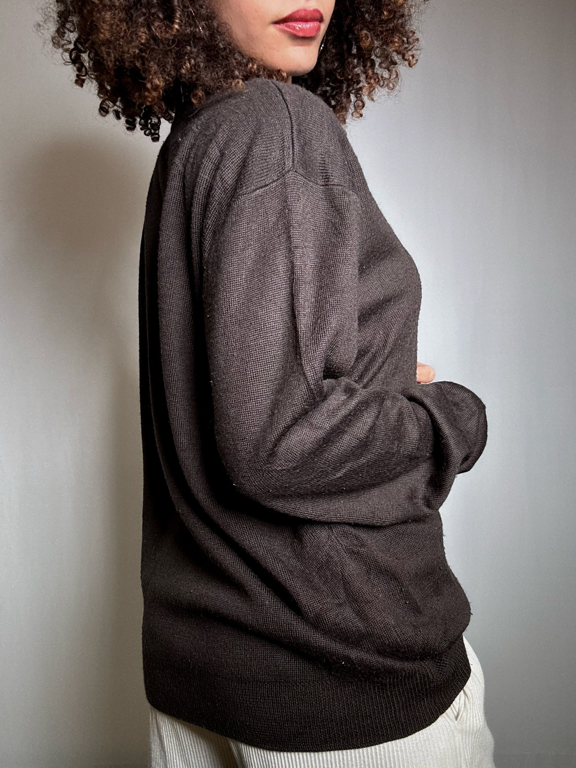 Pull brun Lacoste L vintage