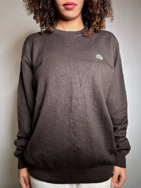 Pull brun Lacoste L vintage