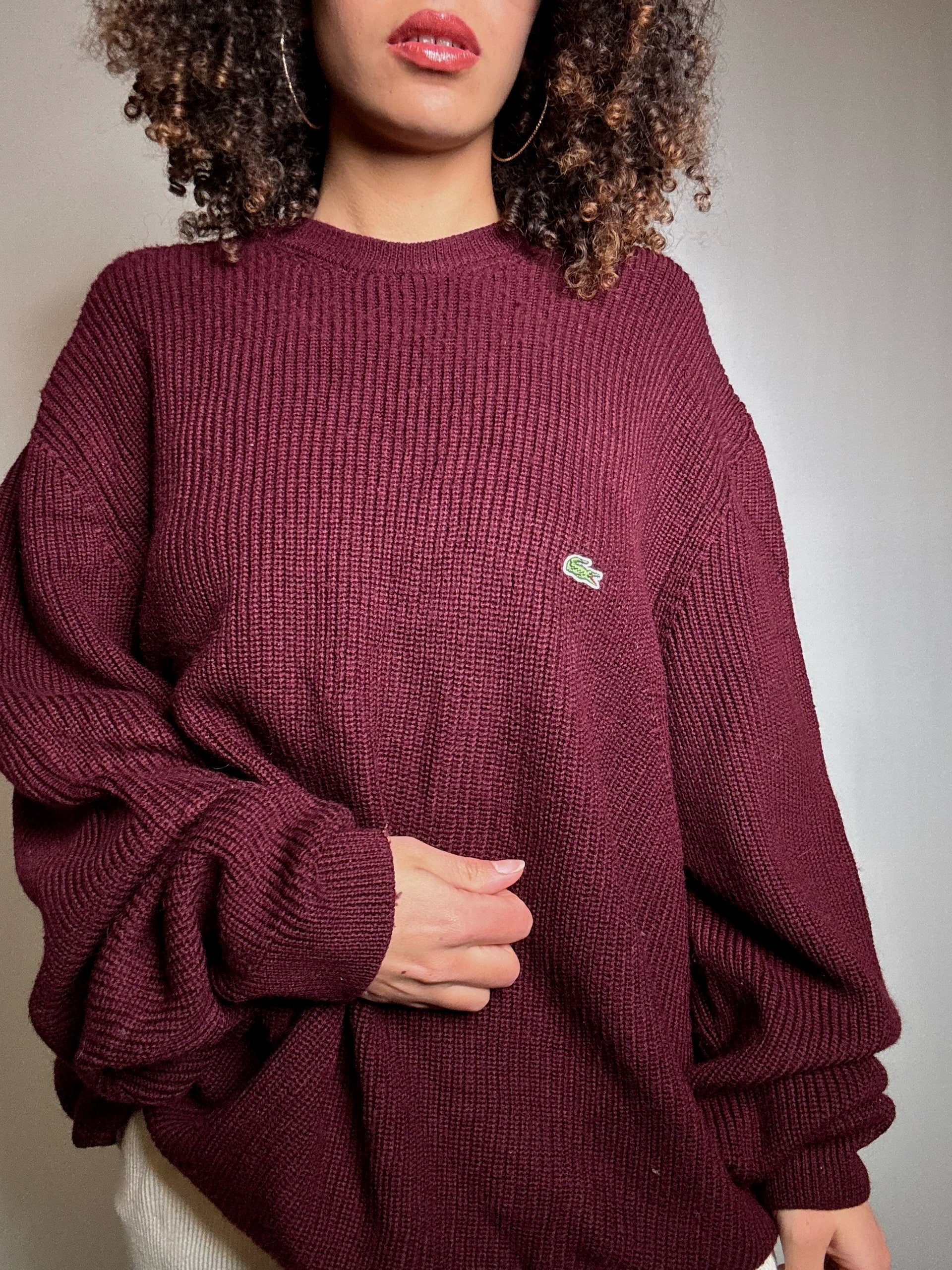 Pull bordeaux 3XL Lacoste vintage