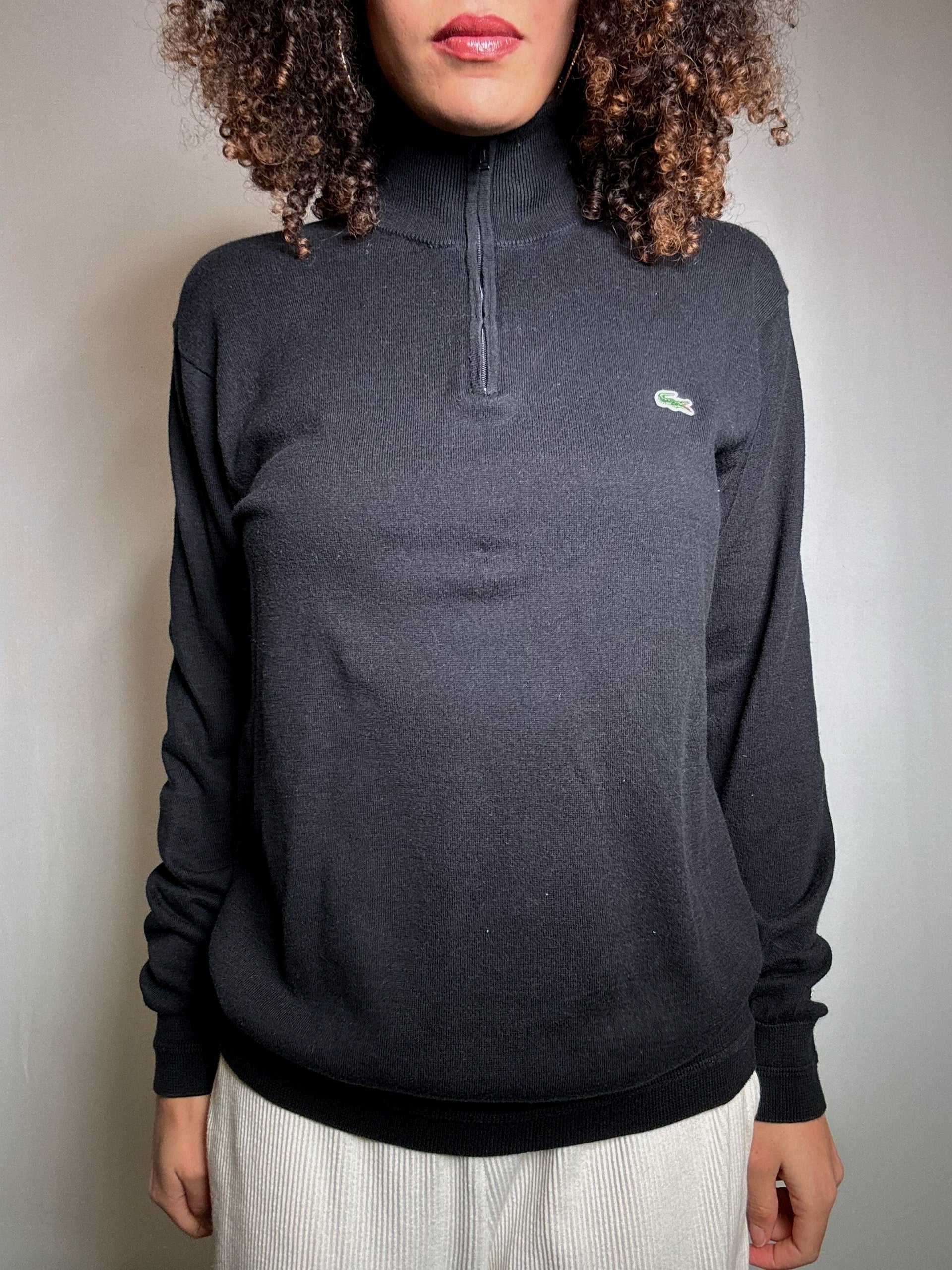 Pull camioneur noir L Lacoste