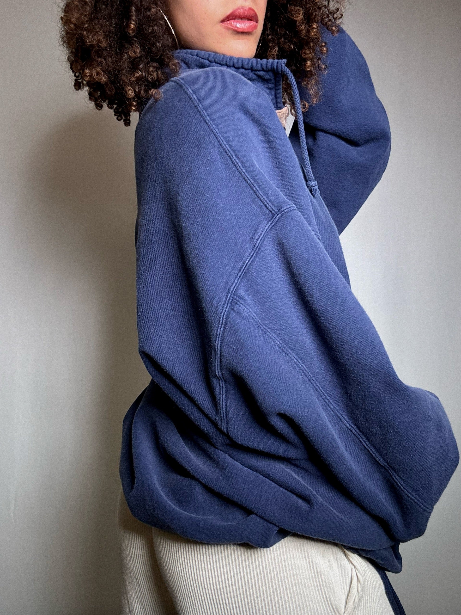 Sweat col montant marine L vintage