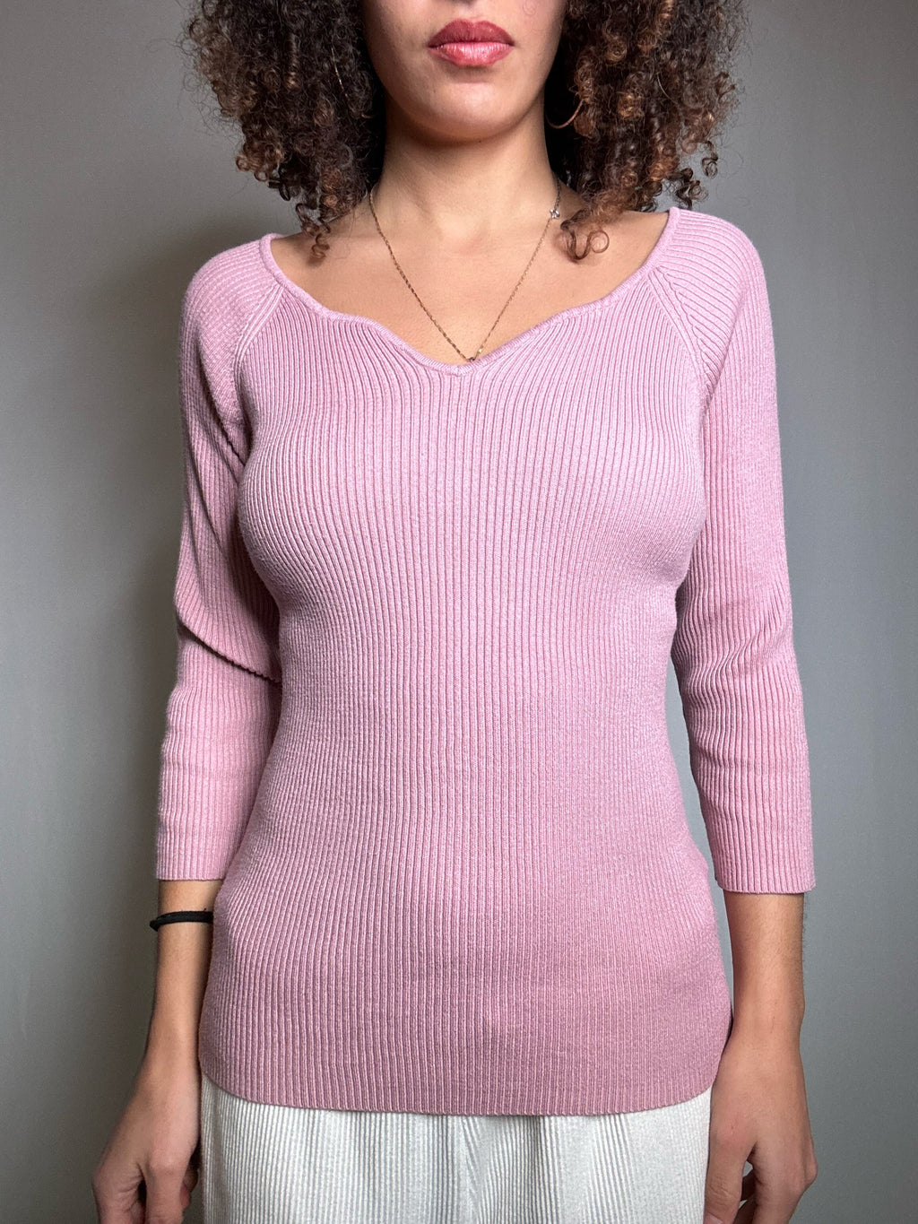 Pull moulant rose M vintage