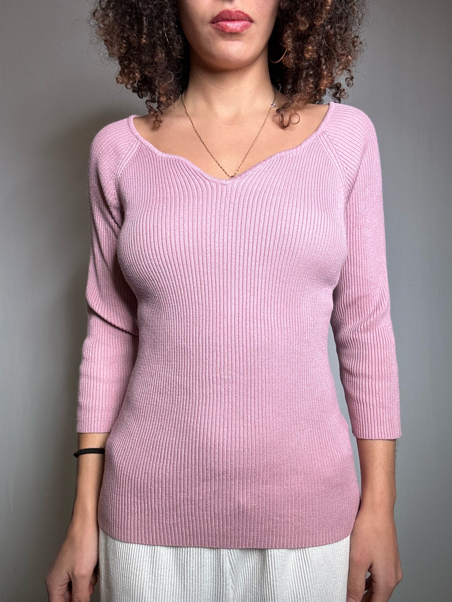 Pull moulant rose M vintage