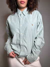 Chemise oxford verte Ralph Lauren L vintage