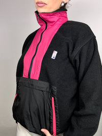 Black and pink graphic fleece S/M vintage