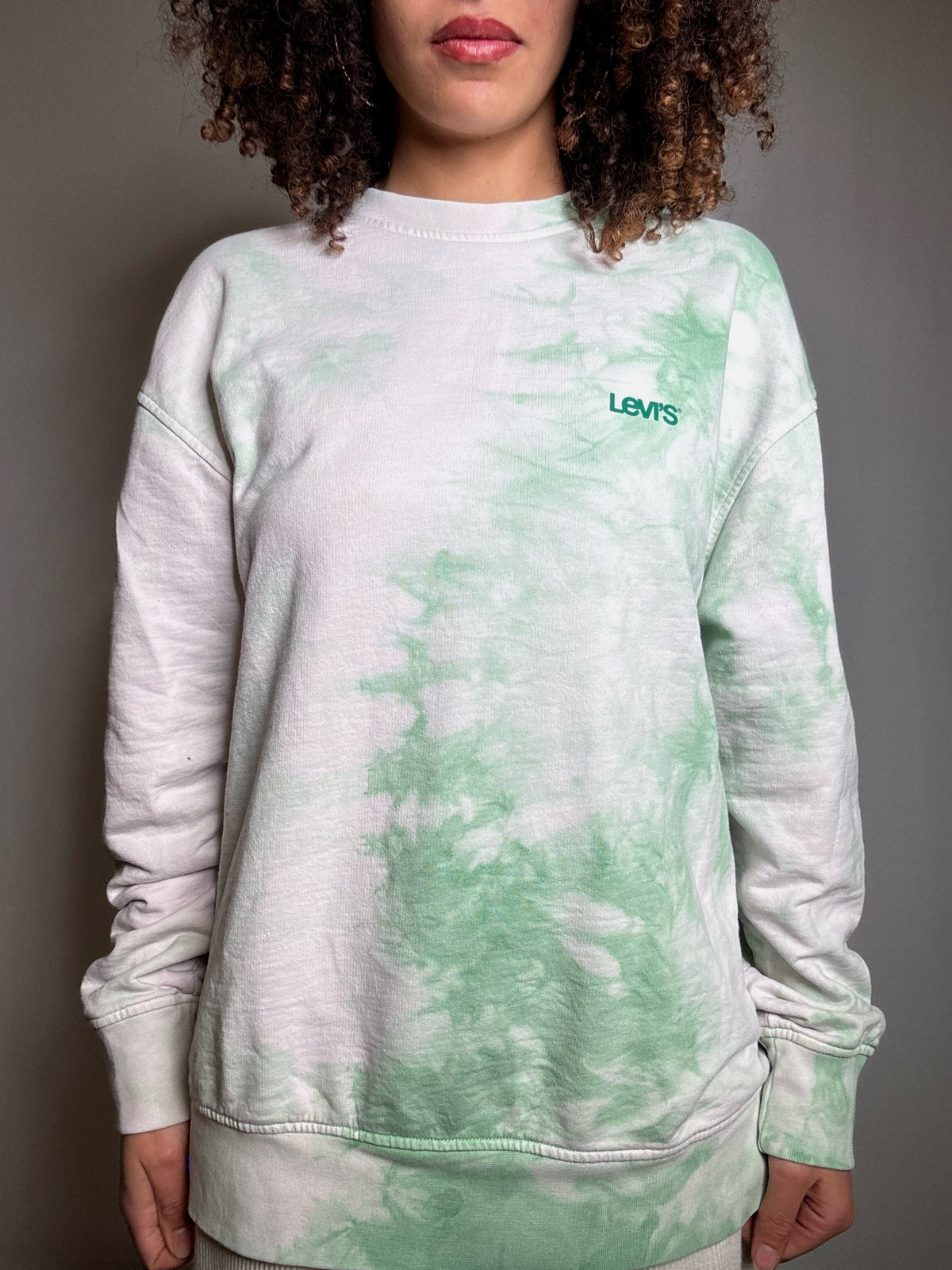 Sweat tie and die vert Levi's M vintage