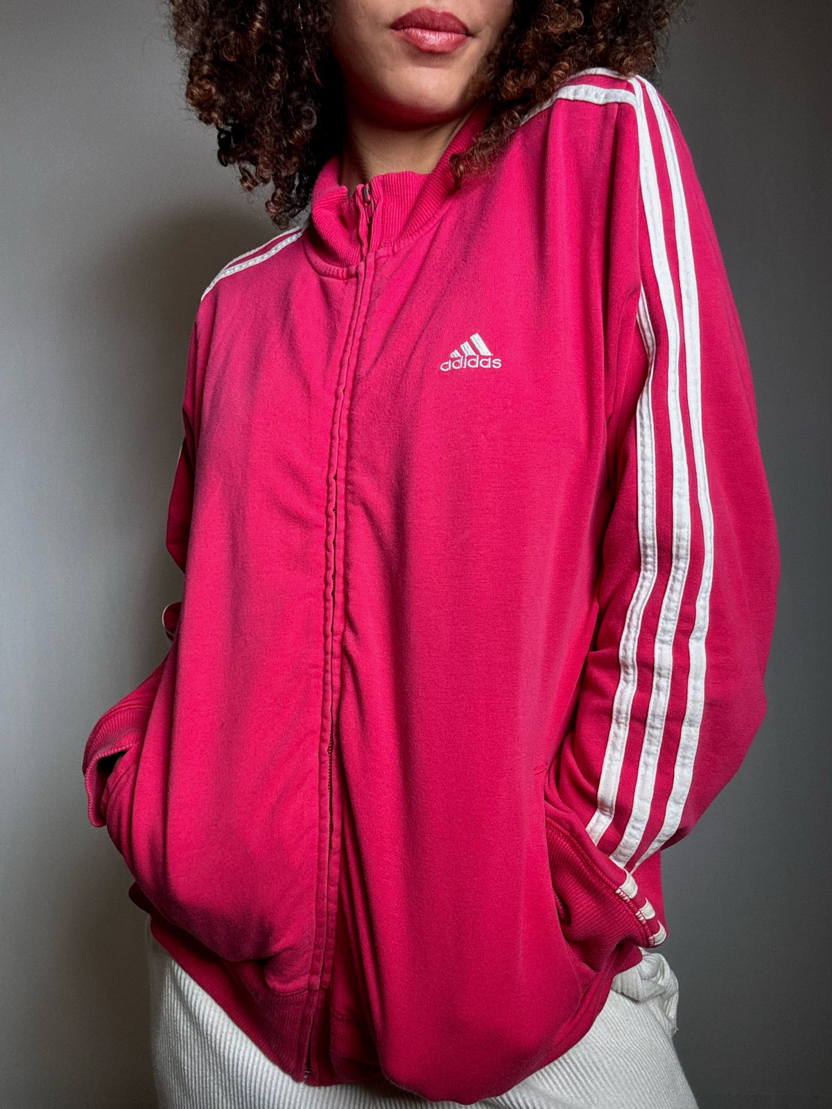 Jacket de sport fuschia Adidas M/L vintage