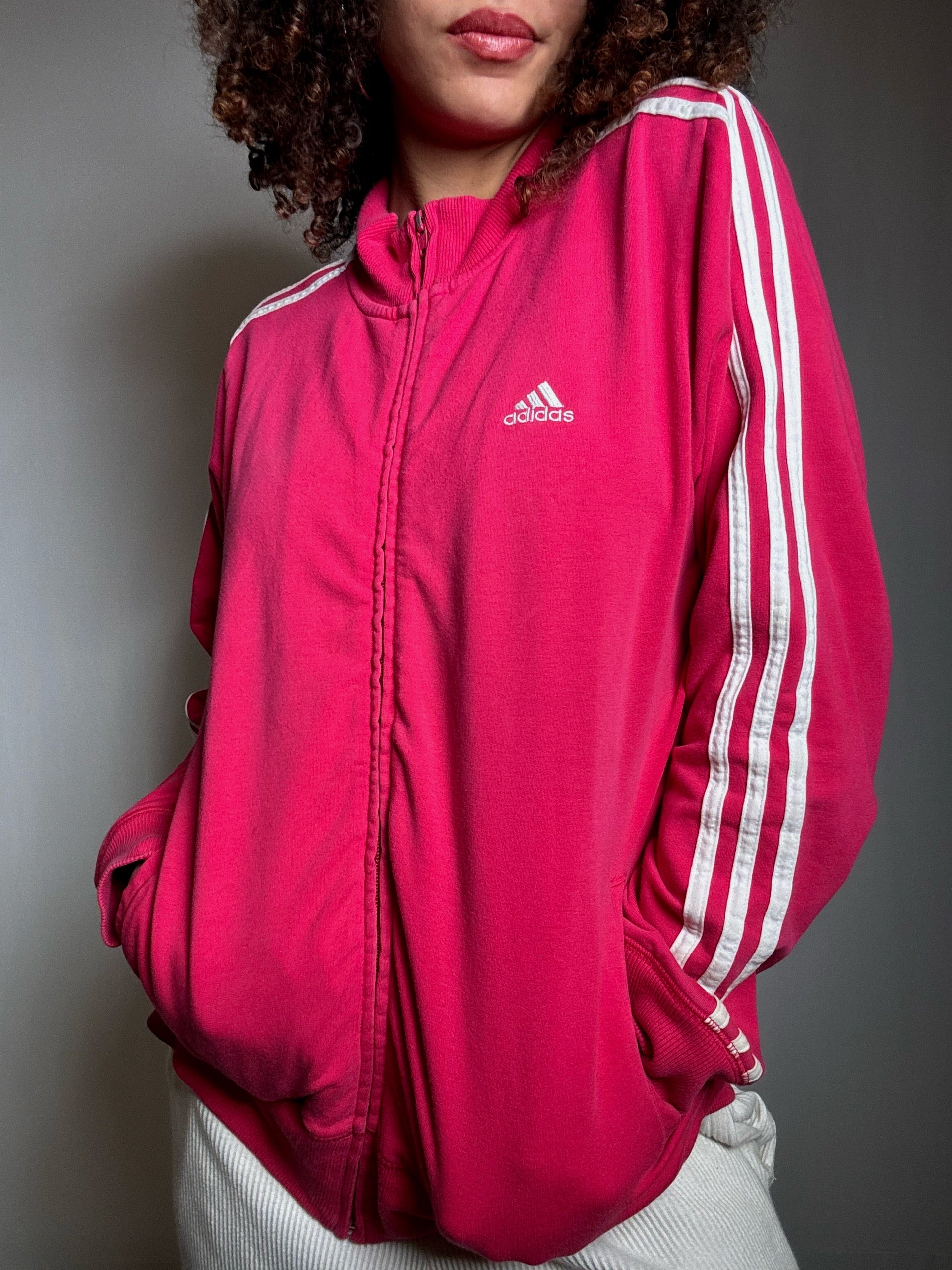 Jacket de sport fuschia Adidas M/L vintage