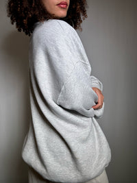 Lee vintage gray button-up collar sweatshirt XL