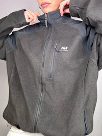 HELLY HANSEN XXL Vintage Grey Zip-Up Fleece