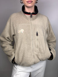 FILA M Vintage Beige Fleece mit Reißverschluss