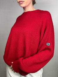 Vintage red crew neck sweater L