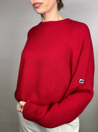 Vintage red crew neck sweater L