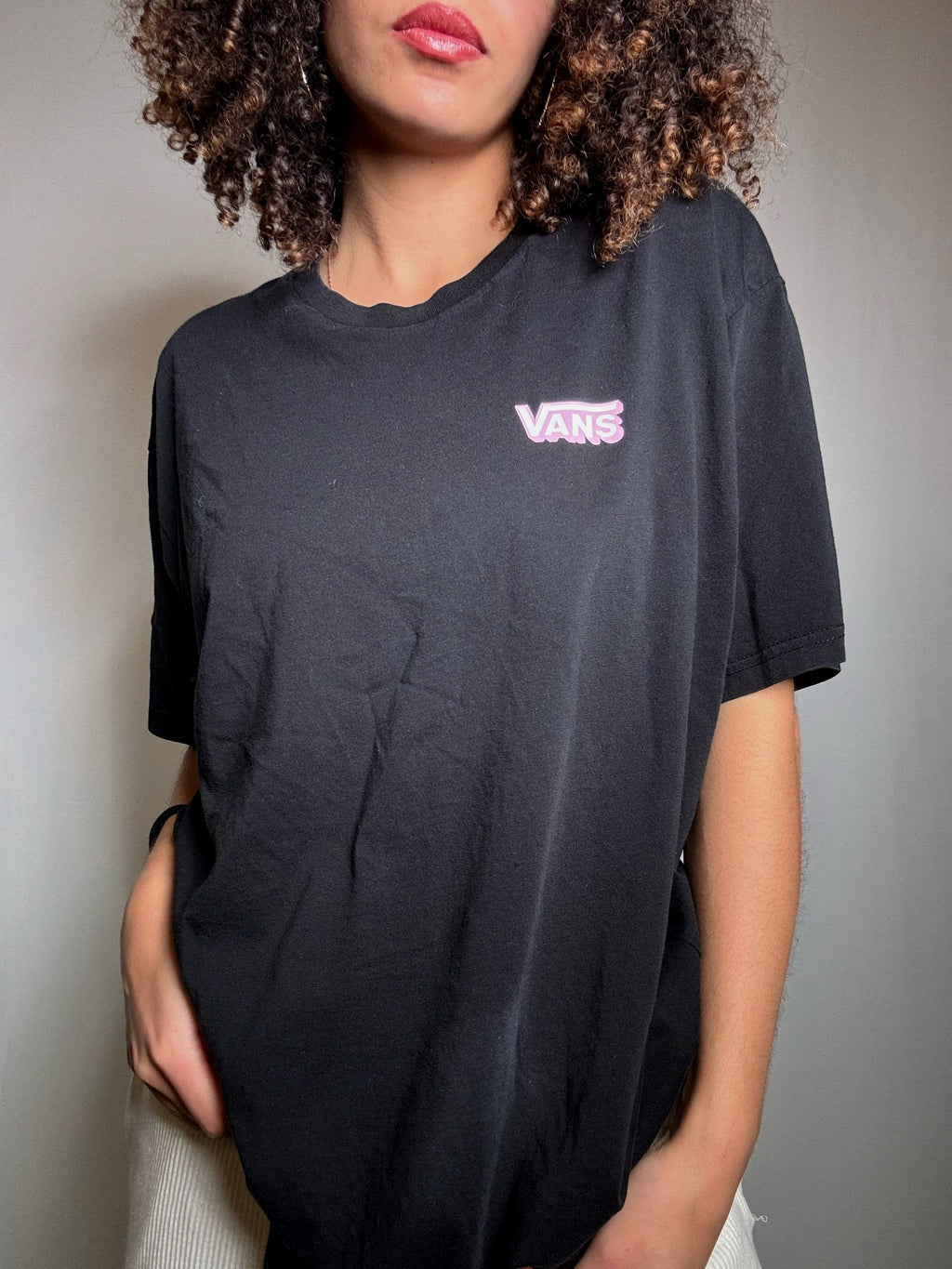 Tshirt noir Vans L vintage