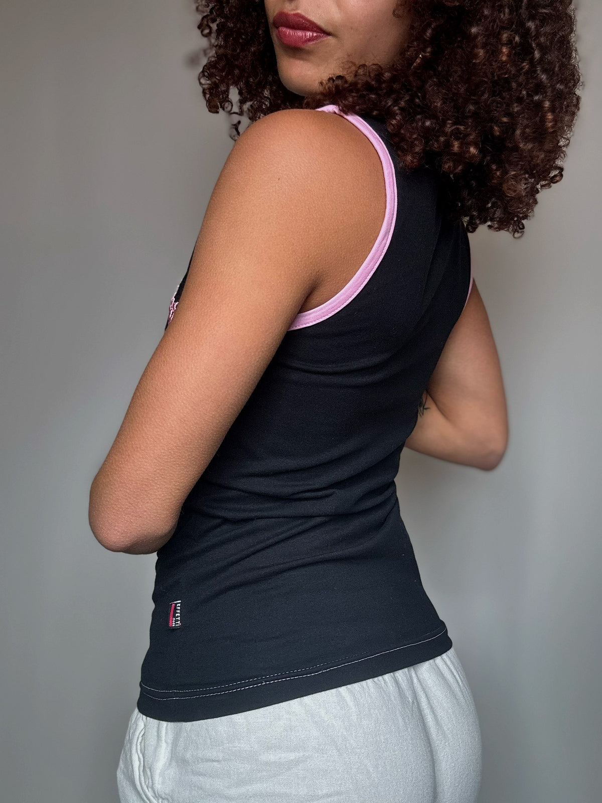Tanktop mit Effetti S/M Vintage-Stickerei