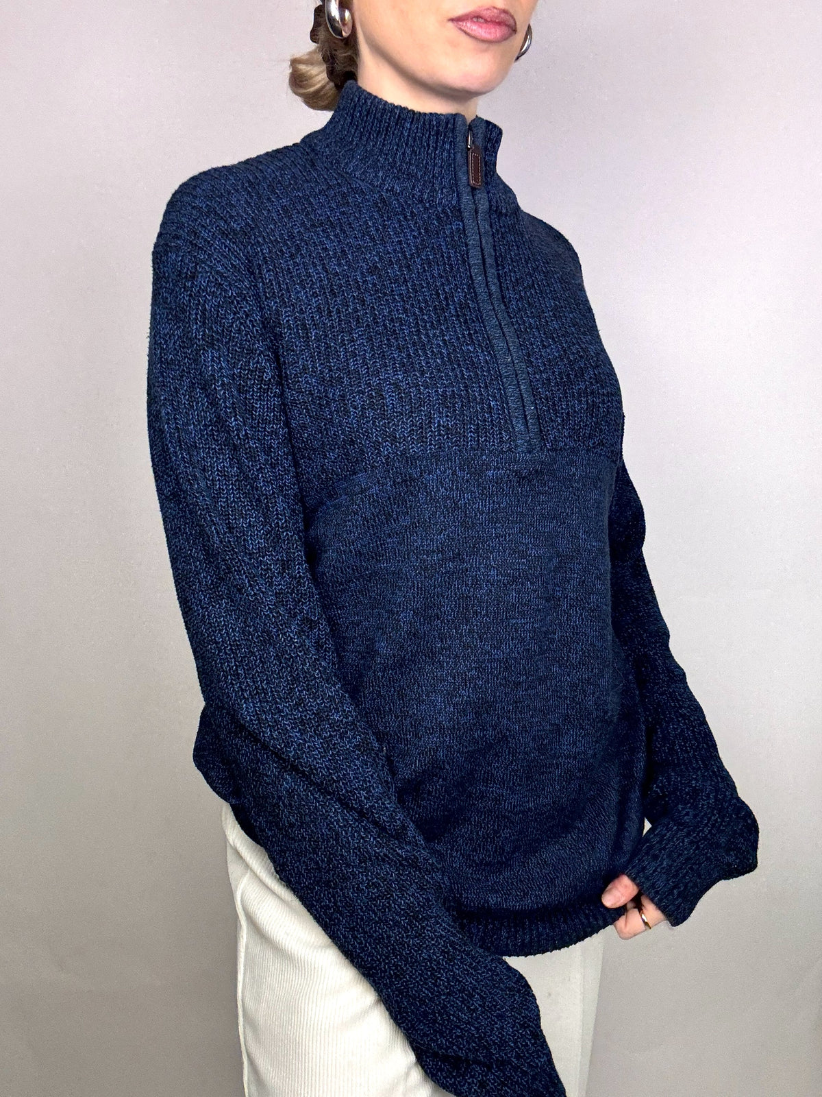 IZOD L vintage blue turtleneck sweater