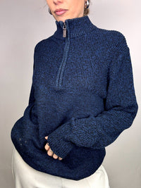 IZOD L Vintage blauer Rollkragenpullover