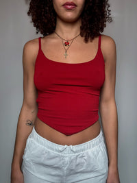 Vintage red backless top size S