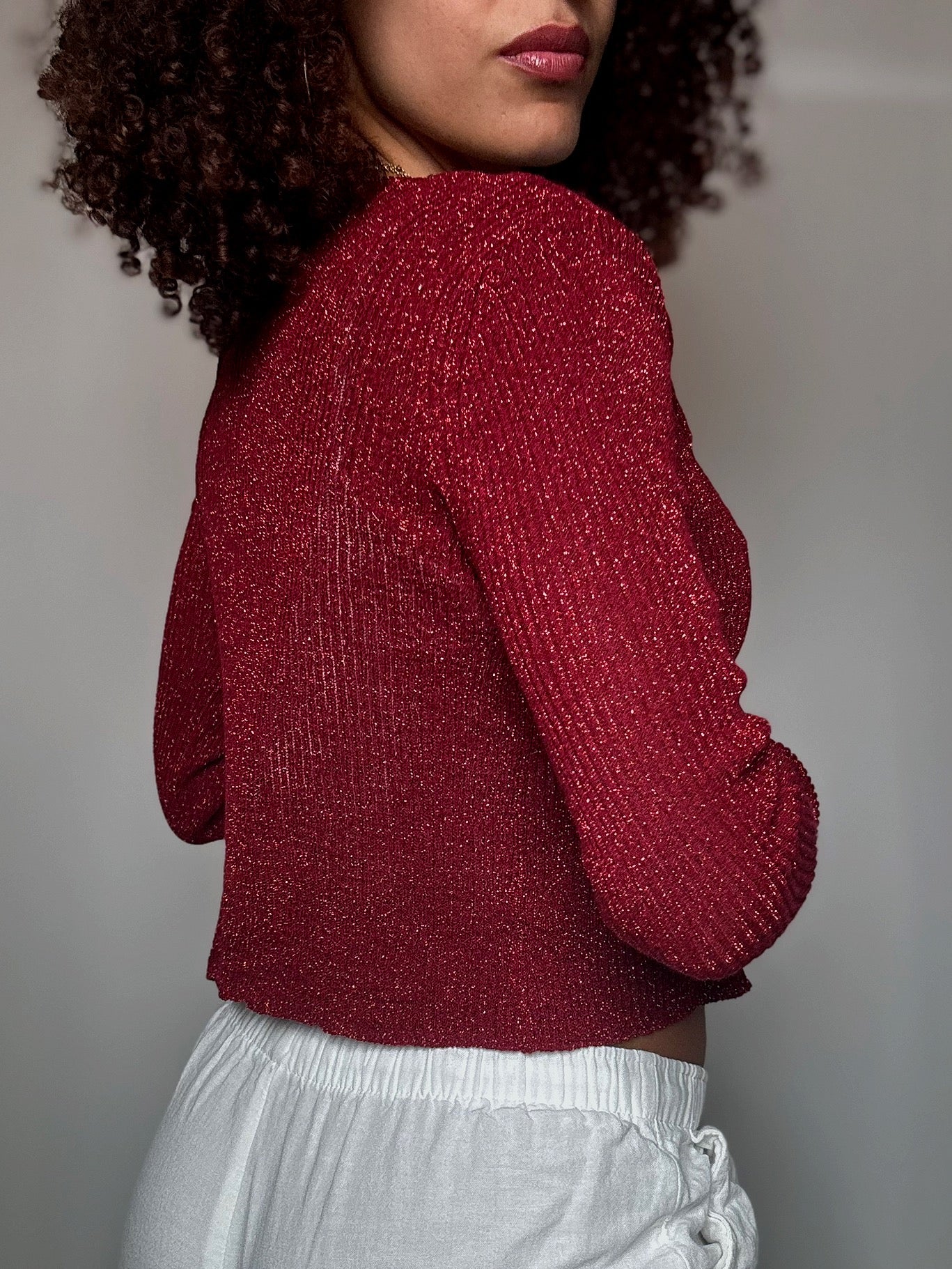 Vintage red backless top size S