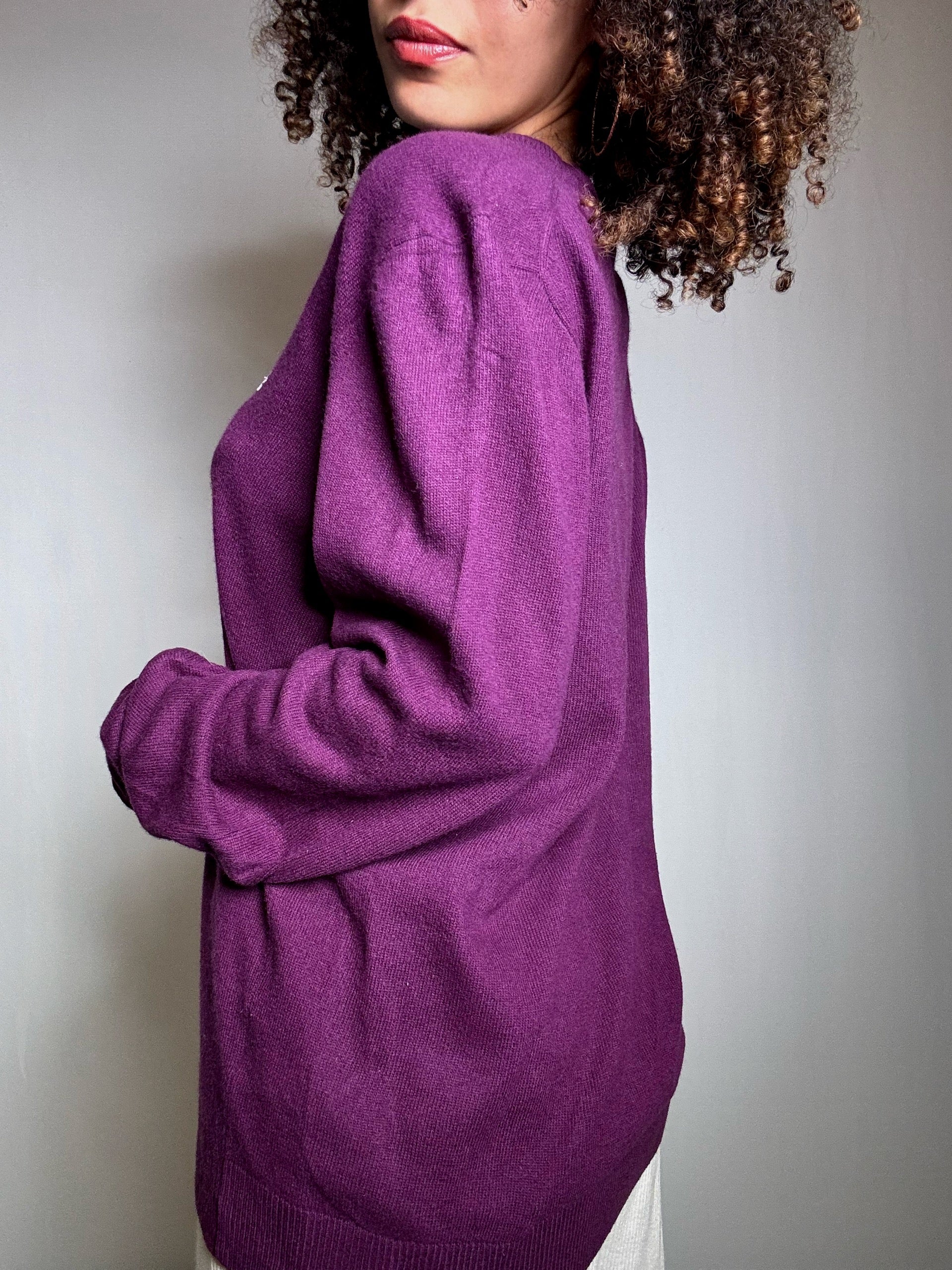 Pull bordeaux Lacoste M vintage