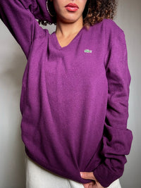 Pull bordeaux Lacoste M vintage