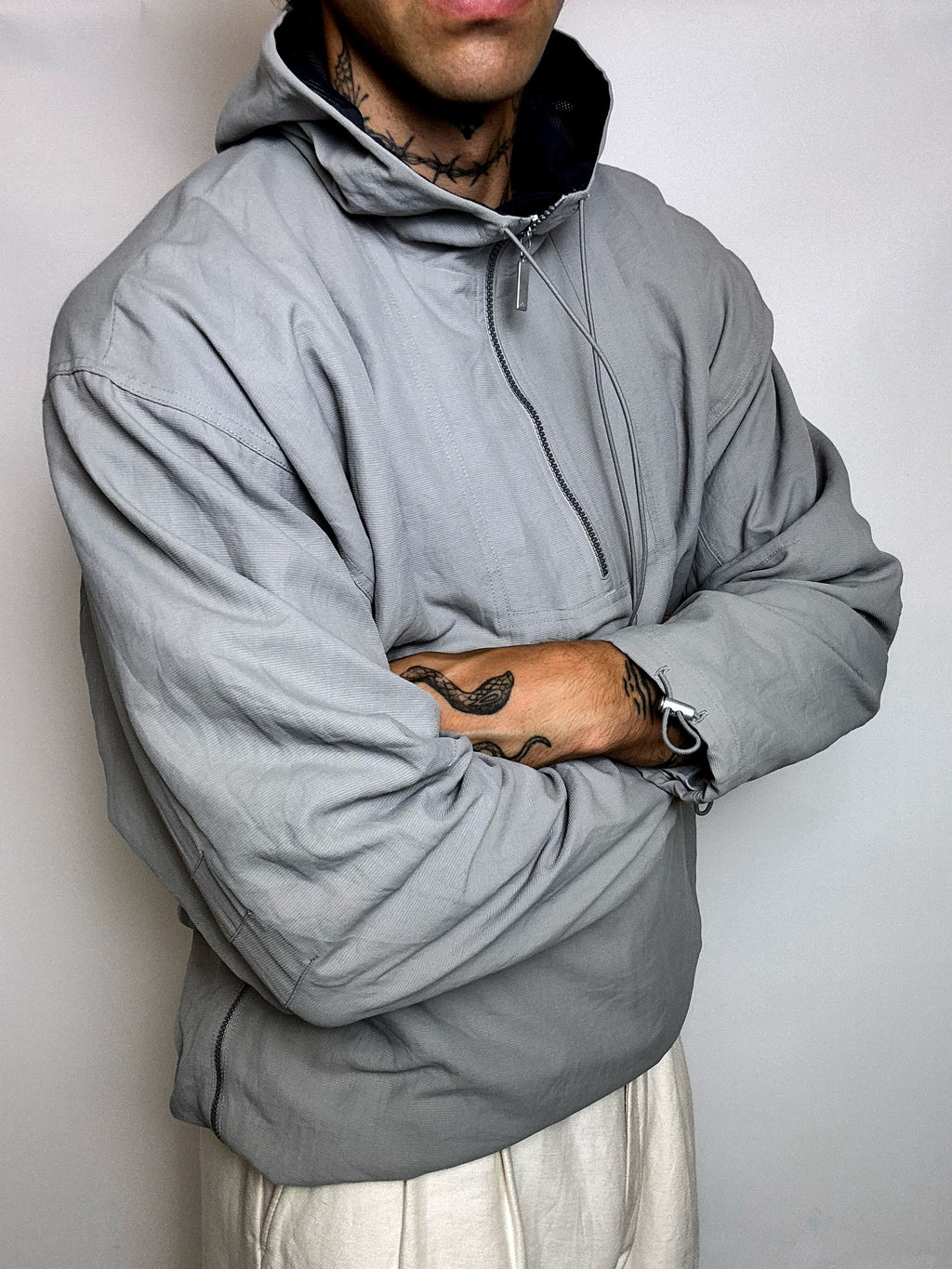 WINTBREAKER GRIS ADIDAS L VINTAGE