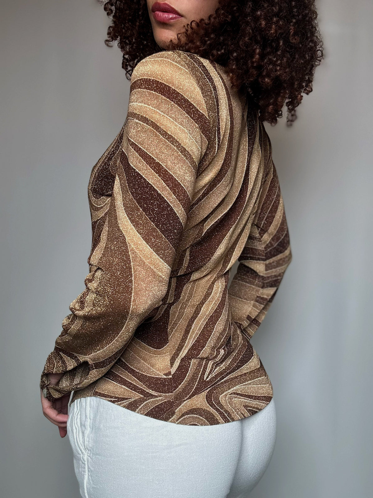 Chemise dorée M vintage