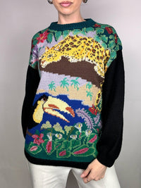 Vintage M savannah print sweater
