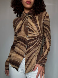 Chemise dorée M vintage