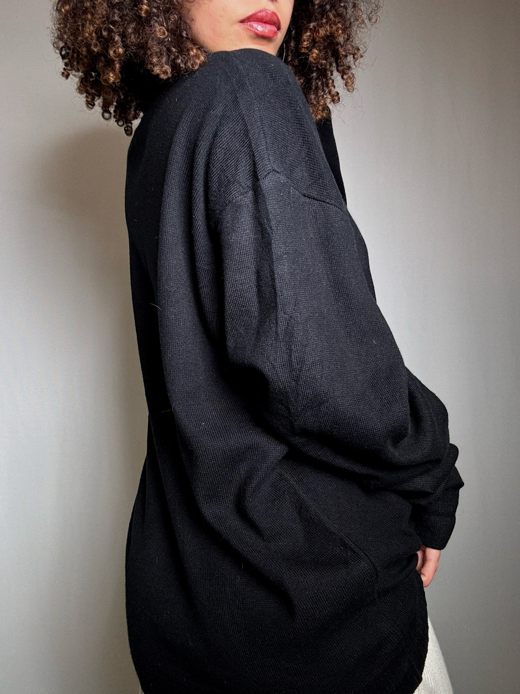 Pull noir Lacoste XXL vintage